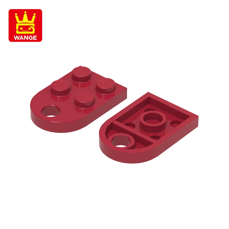 كتل بناء على شكل قلب من Wange ، حلقة مفاتيح قلادة تصنعها بنفسك ، متوافقة مع ألعاب الأطفال من الطوب ، صندوق هدايا ، 2 × 3 ، ، ، من من من من من من Wange لكل قطعة