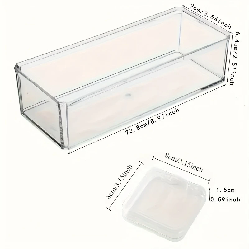 Transparent Desktop Jewelry Organizer, Dust‑Proof Display Storage Box With 1 Big Box & 12 Small Boxes for Bracelet Necklace