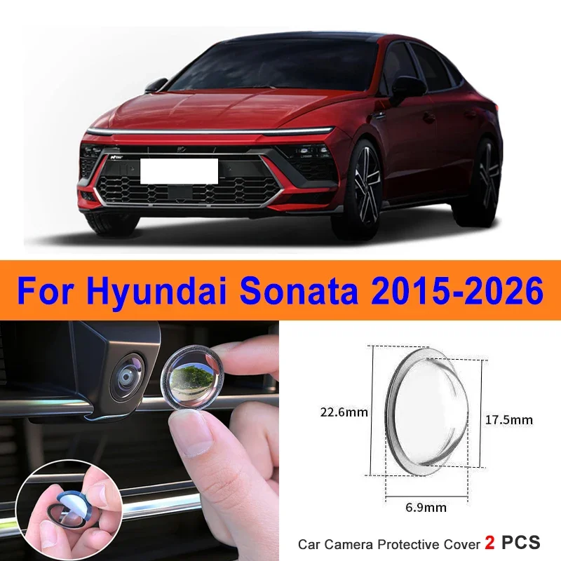 

360 Reverse Image Car Camera Cover Anti-Scratch PC Lens Protector Stickers For Hyundai Sonata 2015-2026 2Pcs