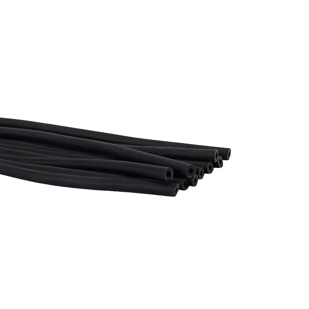 

10 Pcs Yang Bamboo Cover Yangqin Tube Dulcimer Chinese Rubber Black Accessories