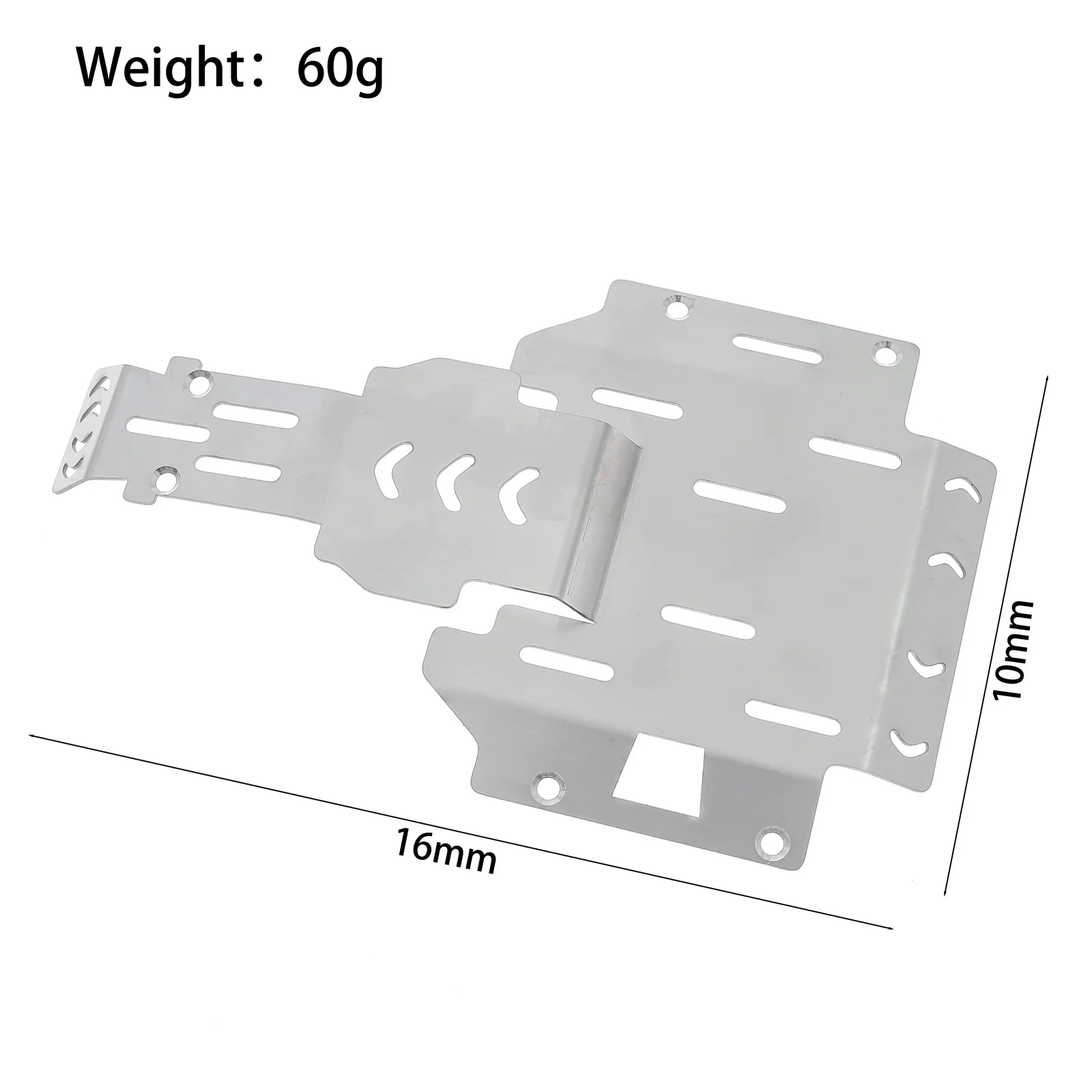 Stainless Steel Skid Plate for 1/16 HBX 3100A 3101A 3103A RC Car, Heavy Duty Chassis Armor Guard Protection, Upgrade Parts Acces