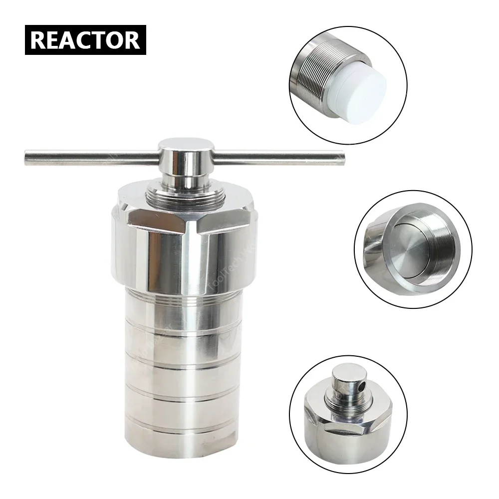 Stainless Steel Hydrothermal Autoclave Reactor Chamber Synthesis 5/10/15/20/25/50/100/150/200/250/300/500ml PTFE 220 centigrade