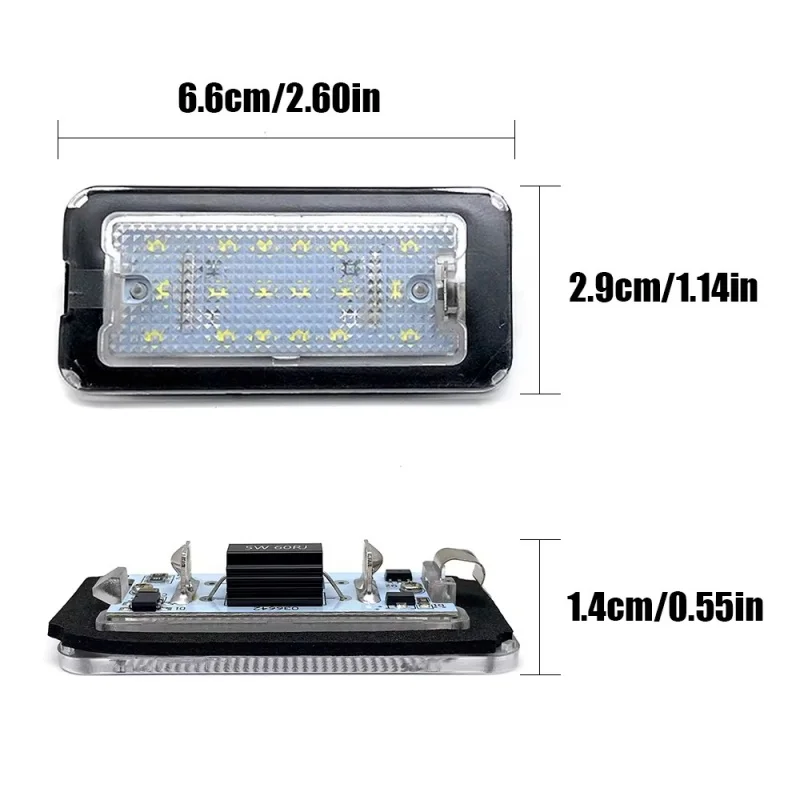 Para Fiat 500 500C Fiat Abarth 500 500C 2007-2016, 2 Piezas, Luz LED SMD CANBUS para Matrícula, Lámparas de Número para Automóvil, Accesorios