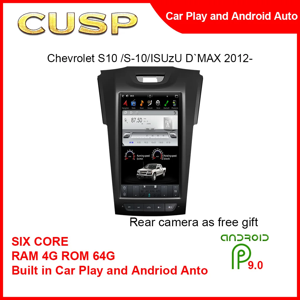 

CUSP Android 9.0 4G LTE Vertical Screen Car Radio Stereo Multimedia Player GPS For Isuzu D-Max 2012- AUTO A/C 2Din Head Unit