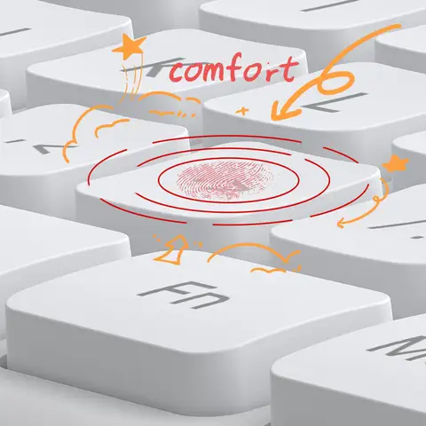 MIIIW Trådlöst tangentbord och musset med ljusa toner, 3:e generationen, 104 mjukjusterade knappar, 3 DPI-nivåer med snabbval 10 best sales miiiiw - №9