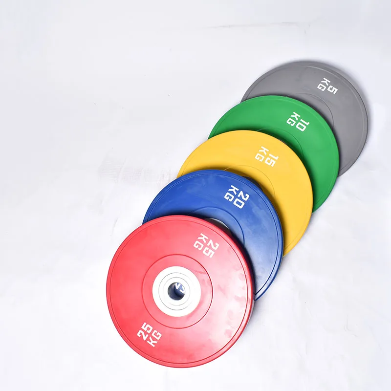 أطباق رفع اللياقة البدنية ذات غطاء مطاطي أسود مع KG LBS #1