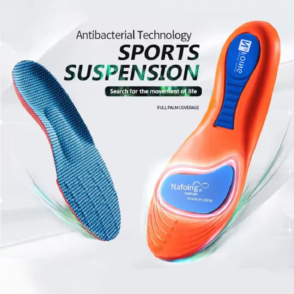 EVA Arch Support Insoles Breathable Sports Shoe Pads for Man Woman Sweat-Absorbing Shock Absorption Shoes Insole for Running