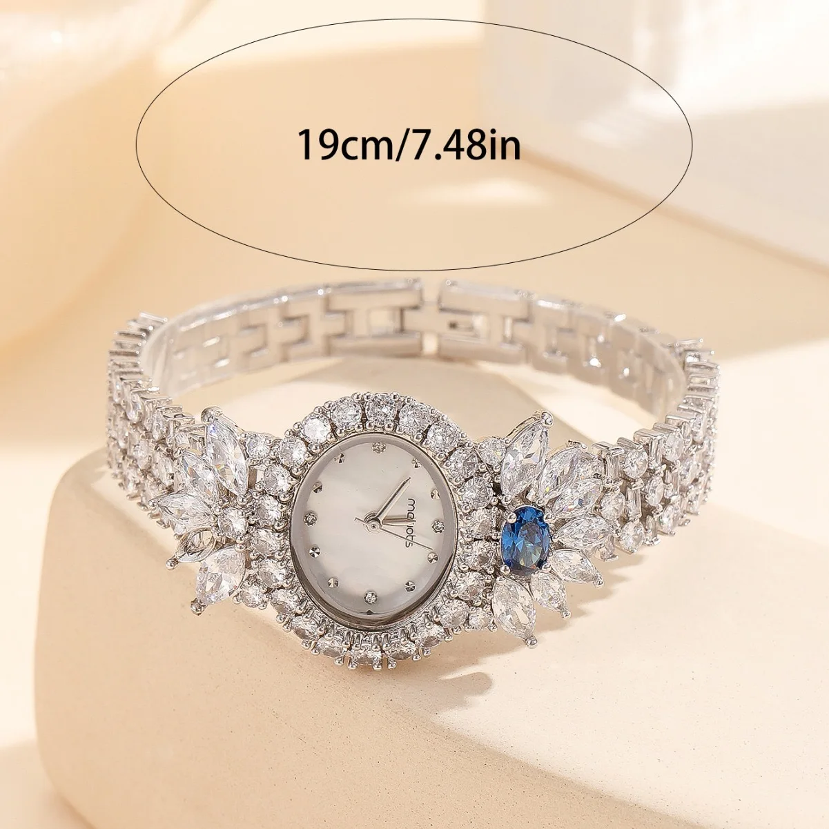 Luxury Princess Watch Cubic Zirconia Elements Crystal Bracelet Watch For Women Daily Party Evening Wear Bride Watch Jewelry Gift