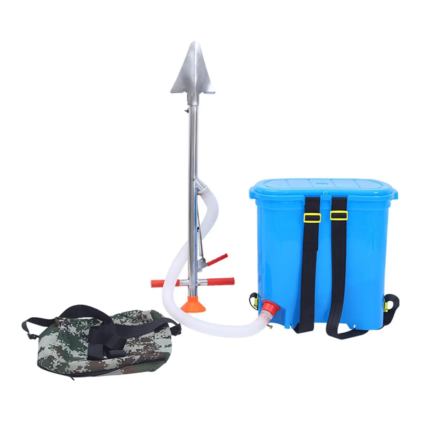 

Fertilizer Spreader Gardening Tool Iron Portable with Bag Time Saving Fertilizer Applicate Machine for Garden Fruit Trees
