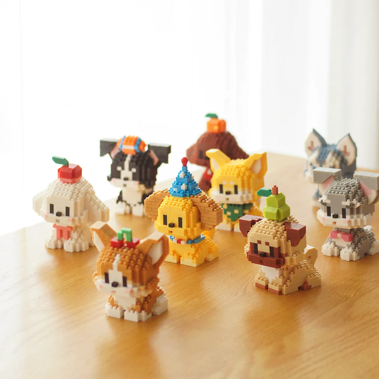 Pet Building Blocks Creative Cartoon Mini Bricks Dog DIY Assembly Toy Educational Puzzle Parent-Child Interactive Creative Toy