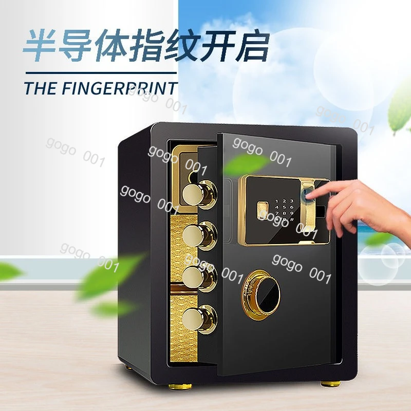 Small Safe Box with Fingerprint & Password 3-in-1 Unlock, Wall Mountable Design for Home Office Hotel, Anti-Theft Alarm
