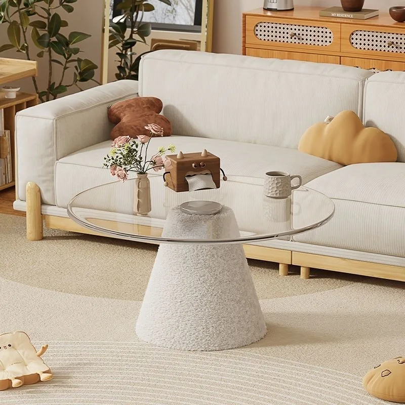 HYS coffee table living room round combination tea table modern living room household small apartment sofa balcony minimalist