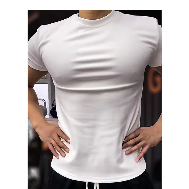 T Shirts For Men Mens Polo Shirts Solid Color Muscle Tee UPF 50 Anti Microbial Cooling Fabric Summer Wear