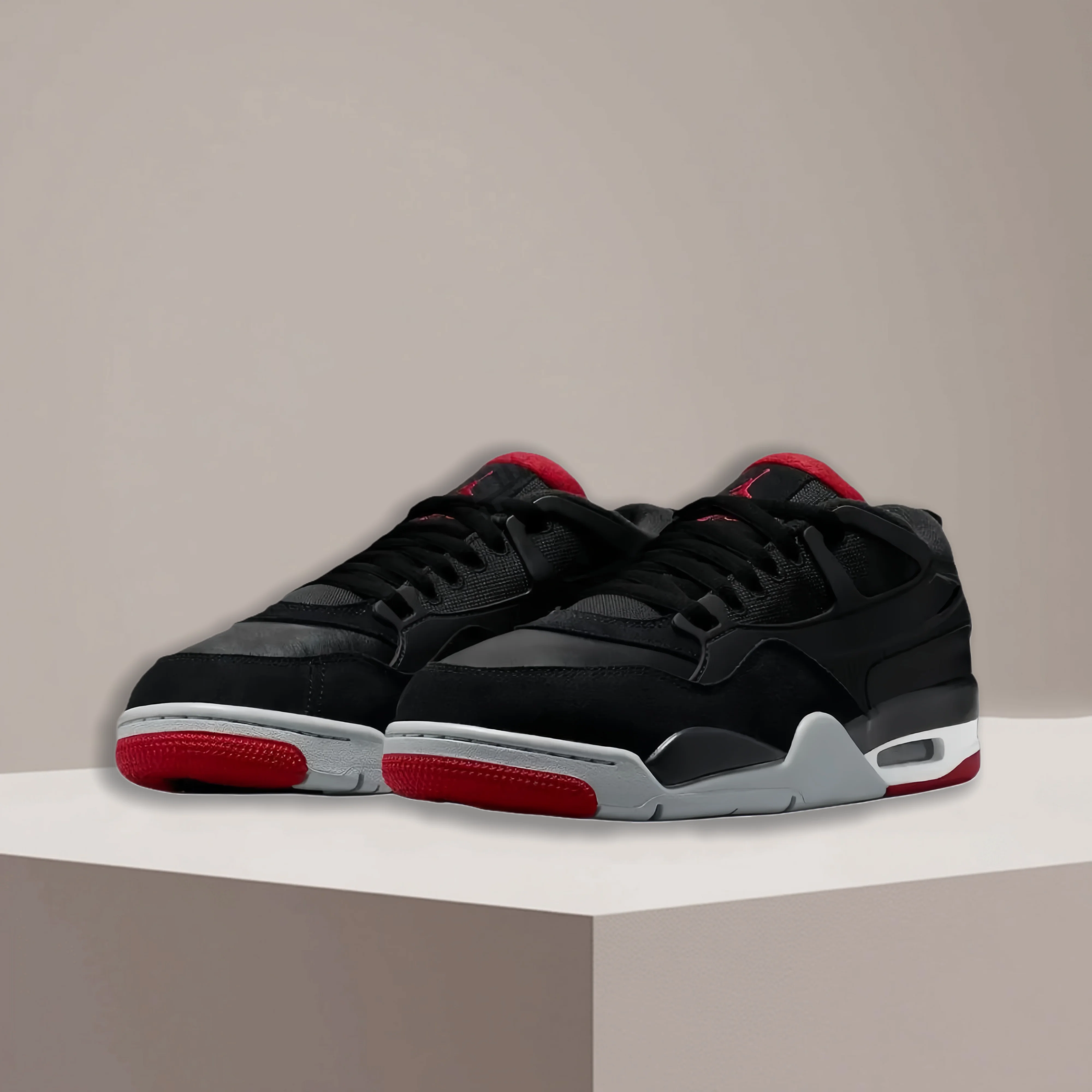 Удобные баскетбольные кроссовки Nike Air Jordan 1 Air 4 RM «Классический красный/черный/универсальный красный» унисекс FQ7939061