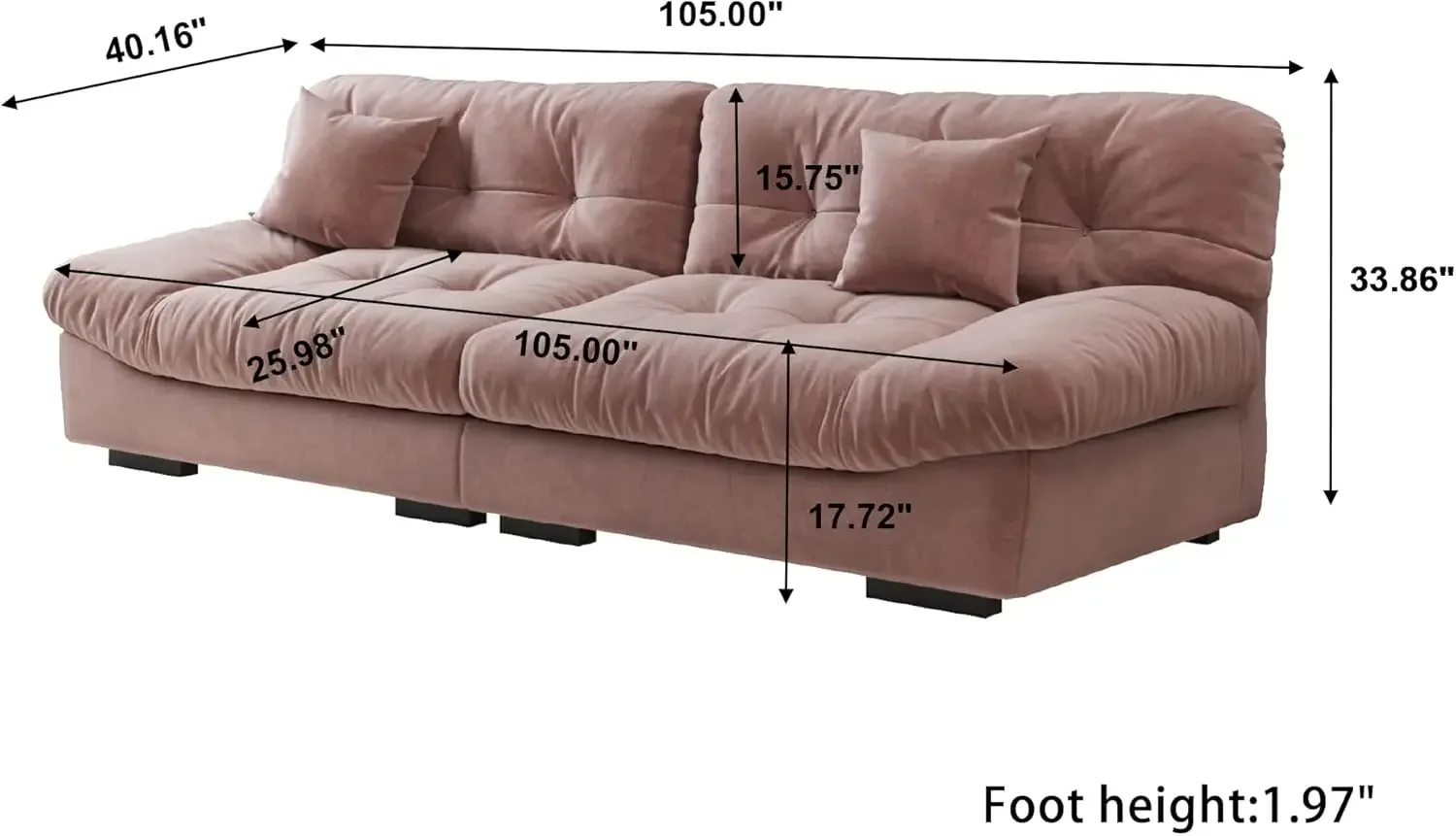 Cloud Modular Sectional Sofa,105