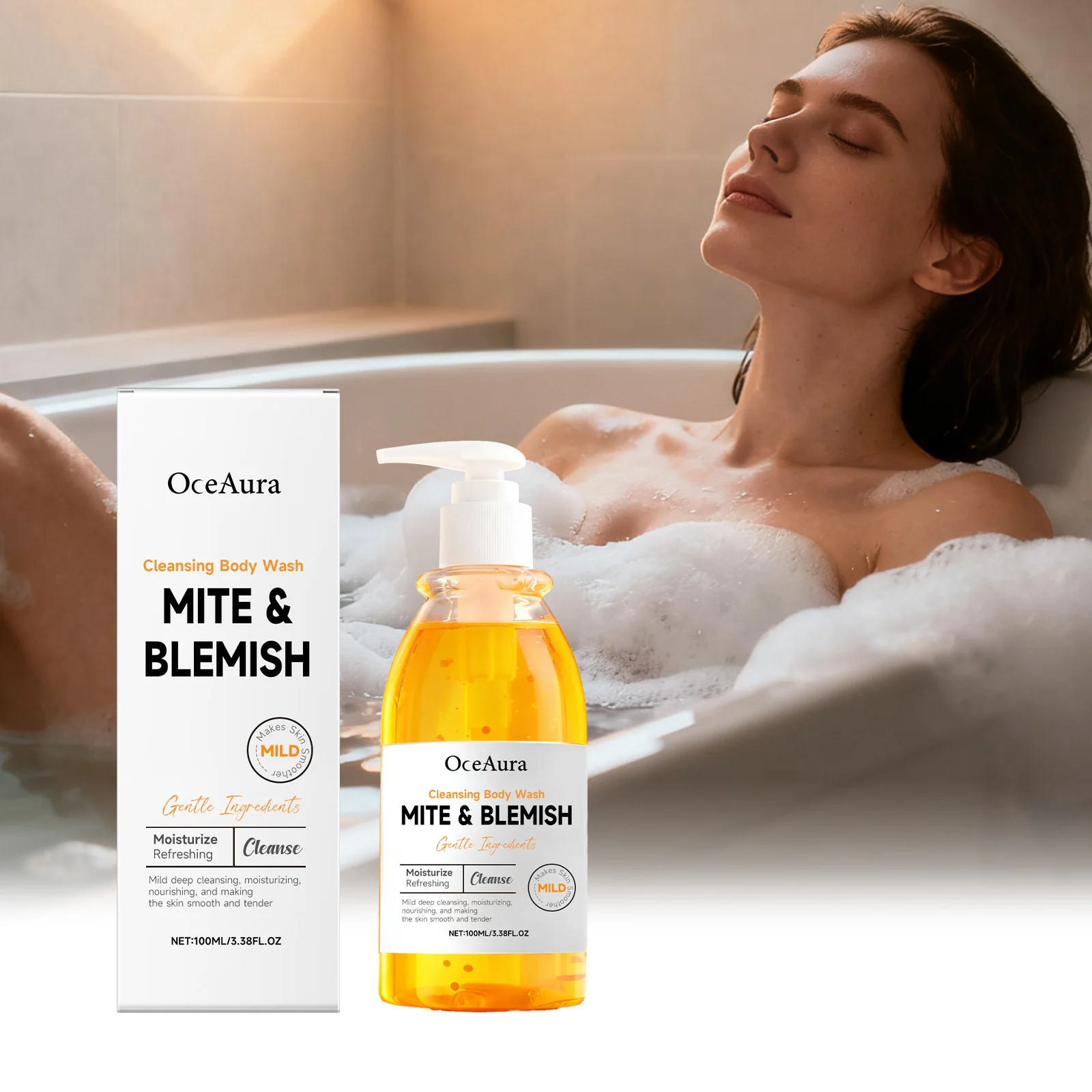 

Body Cleansing Body Wash - Gently Cleanses Body Skin, Moisturizes & Hydrates, Leaves Skin Smooth & Tender