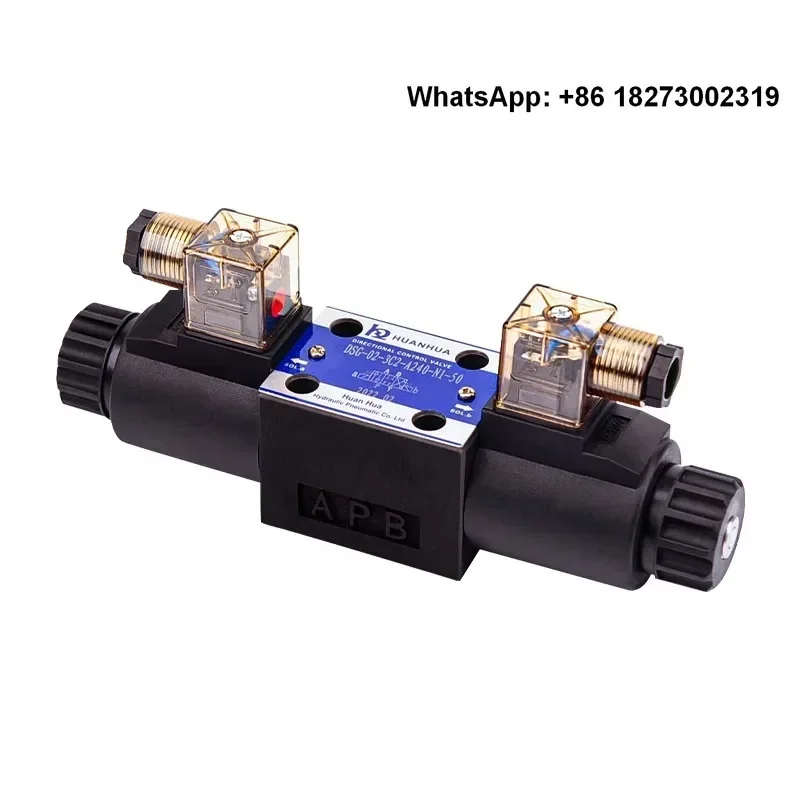 DSG-02 Series 3C2 3C3 AC220VDC24V Hydraulic Electromagnetic Reversing Valve Bidirectional Single Head Valve