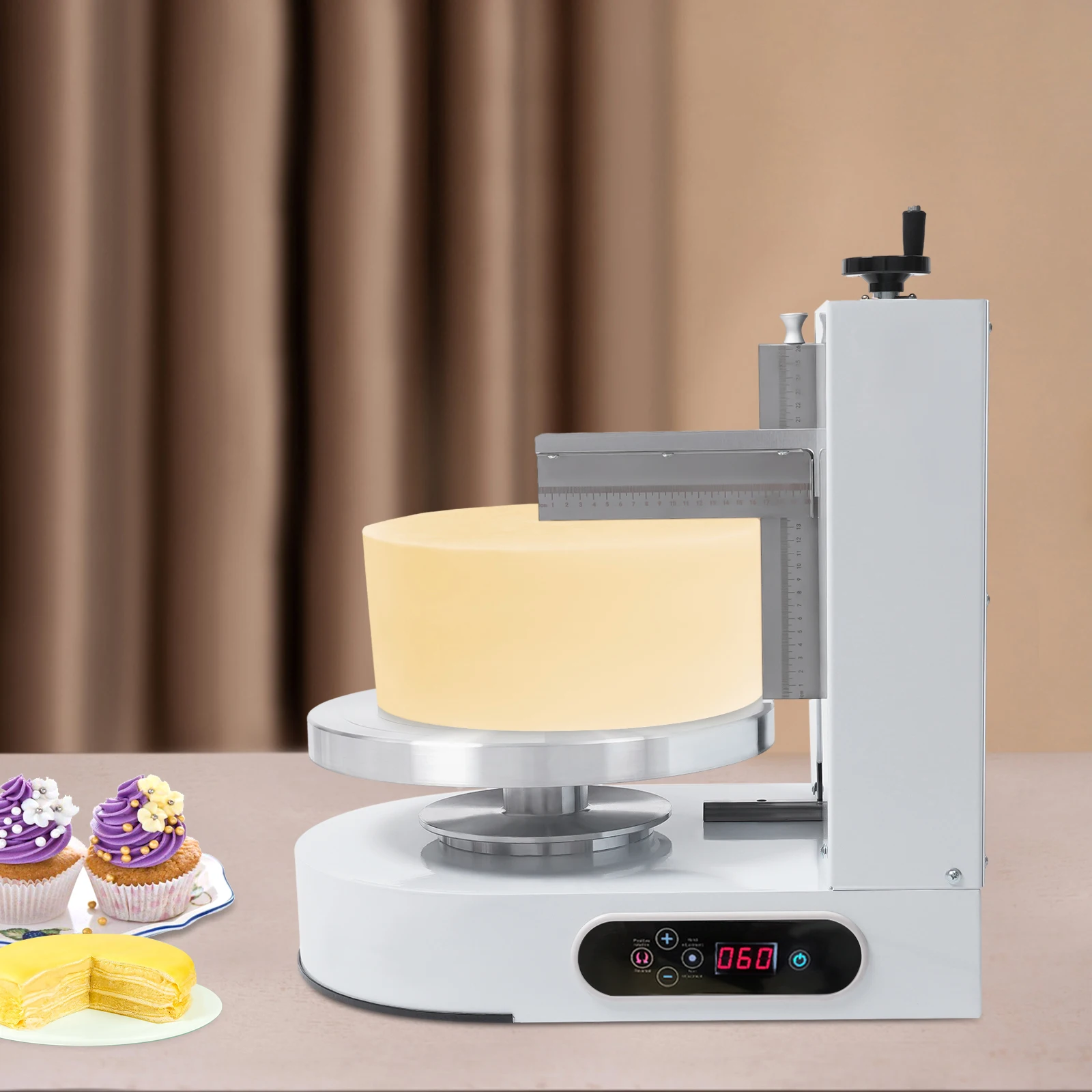 Cake Decorating Machine Automatic Cake Frosting Machine Cake Icing Machine Cake Scraper Electric Cream Butter Smoothing Coating