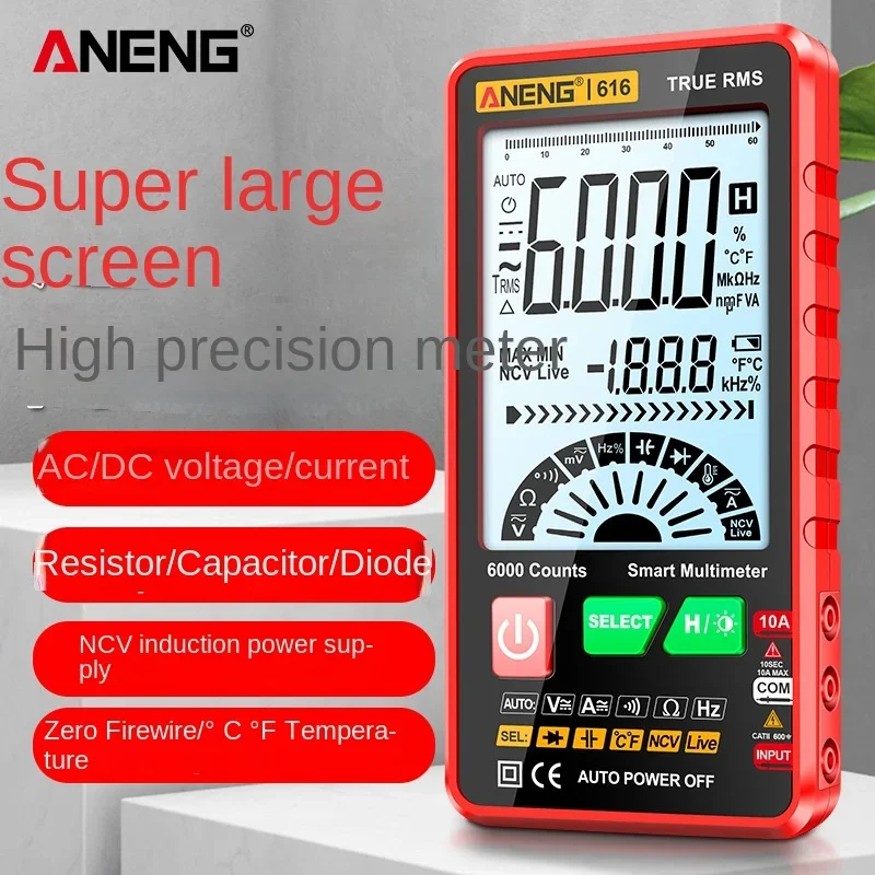 

ANENG 616 High-precision Digital Display New Fully Automatic Universal Meter Multi-function Capacitance Meter