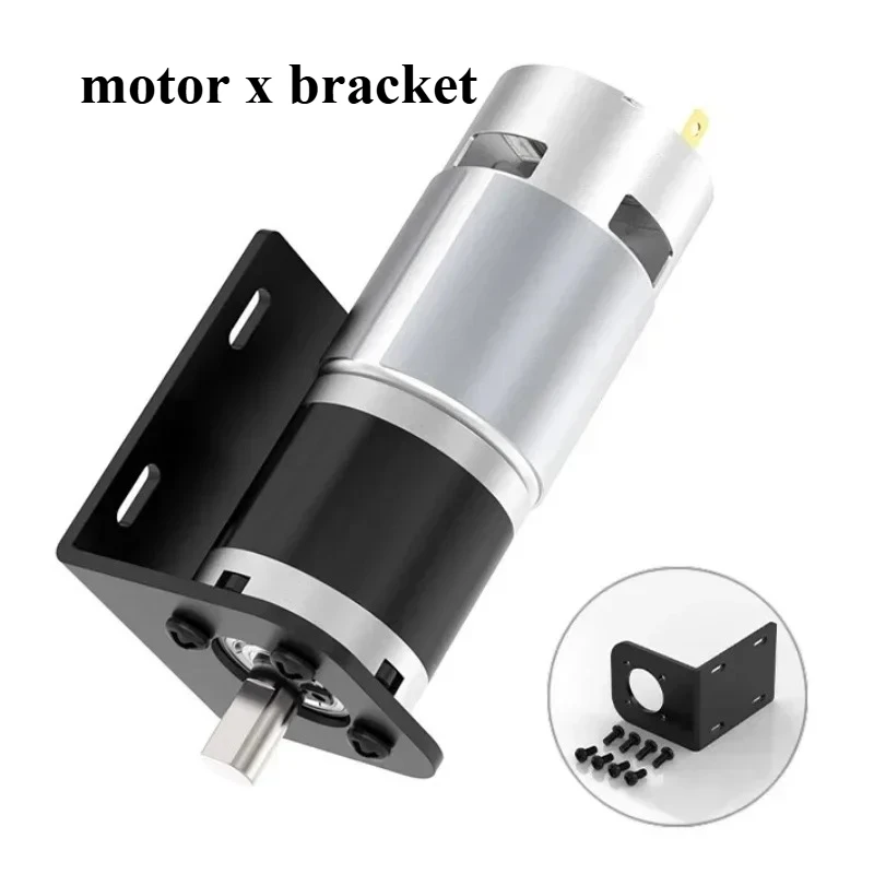 12V24V Planetary Gear DC Low-Speed Motor DC 775 Ultra-High Torque Forward and Reverse Rotation 42mm Gear Motor 10mm