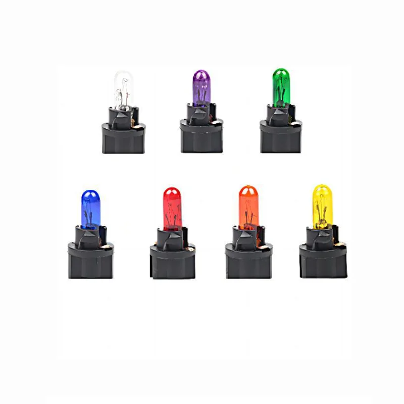 

1/10pcs T5 Car Instrument Light Holder 12V Wedge Car Interior Light Bulb Gear Position Light/Centre Console Indicator Light