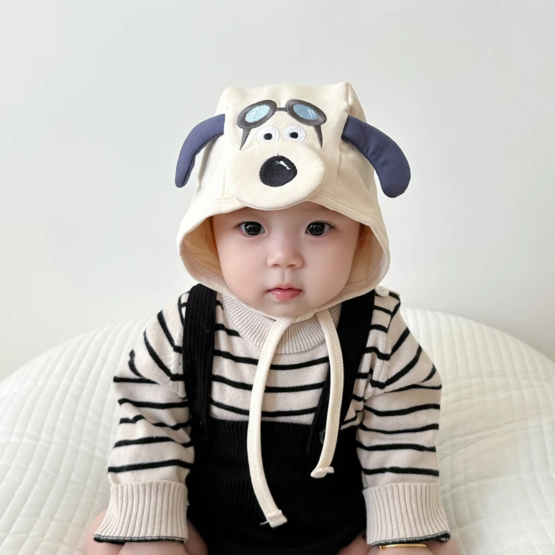 Winter Autumn Lovely Cartoon Dog Accessories Newborn Baby Caps Warm Kids Boys Girls Children Ear Protection Hats