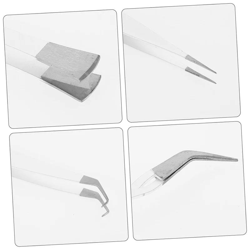 【NEUER VERKAUF】 Präzises 4-teiliges Pinzetten-Set aus Edelstahl für Schmuck, Make-up zum Basteln, DIY-Projekte