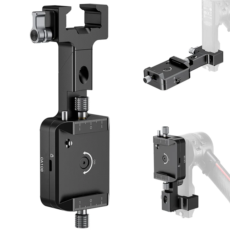 Aksesori ABSQ-Gimbal untuk Ronin RS3 Pro RS 3 RS 2 CA108 Dudukan Kamera Vertikal Pelat Dudukan Horisontal Ke Vertikal