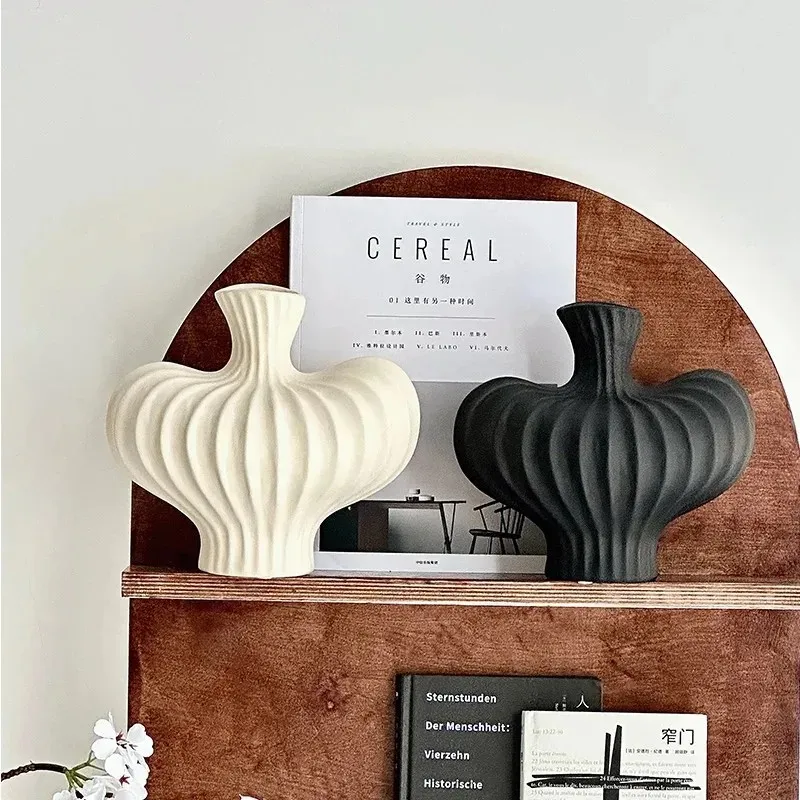 Moderne Minimalistische Kunststoff-Vase - Schicke Wohnzimmer-Desktop-Dekoration Hochwertiges Einzelstück