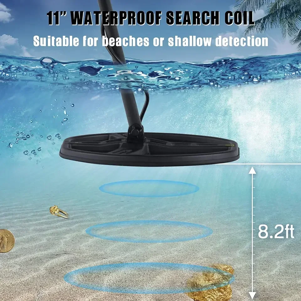 TX-850 Professional Metal Detector Waterproof Search Coil High Precision Gold Treasure Hunter Underground Scanner LCD Display De - view 6