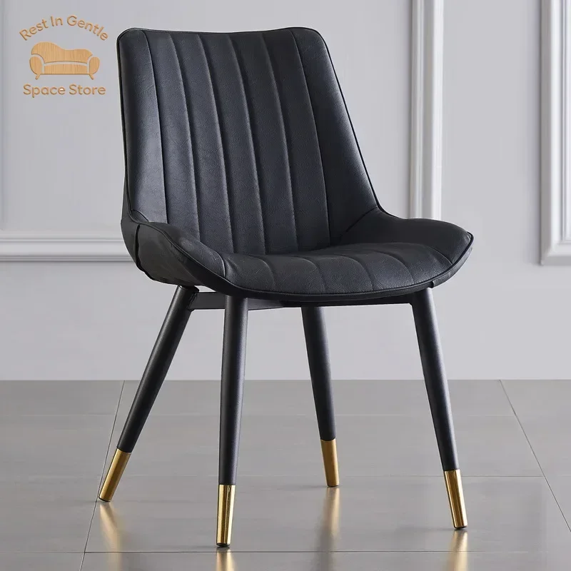 High Quality Backrest Dinning Chair Food Household Complete Dining Room Furniture Kitchen Stool Luxury Modern Restaurant Light