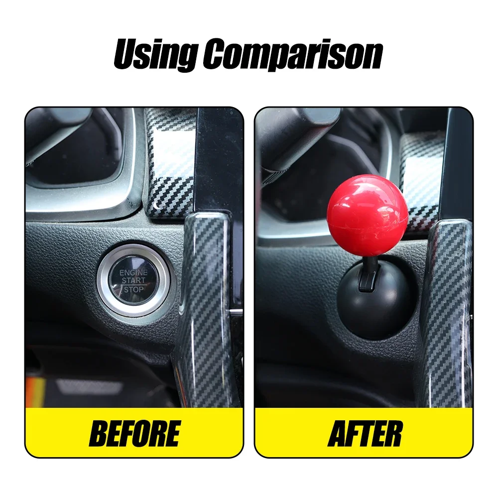 1/2pcs Car One Click Start Button Joystick Multi-function Plastic Button Car Engine Start Stop Cover Decoration Sticker Style