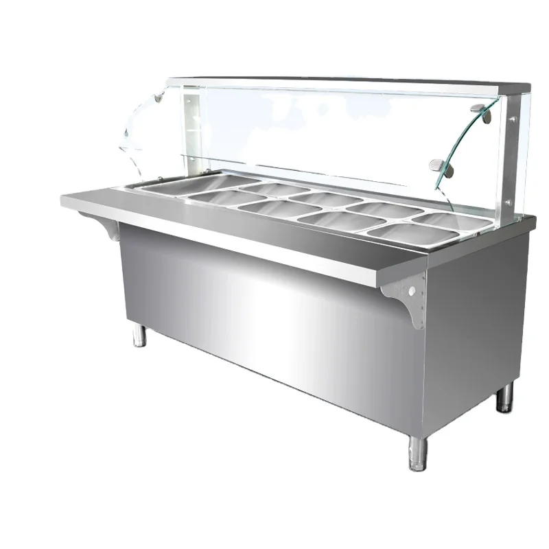 

Commercial Stainless Steel Hotel Kitchen Buffet Electric Food Warmer 3/4/5 Pans Display Bain Marie Catering Heating Equipment