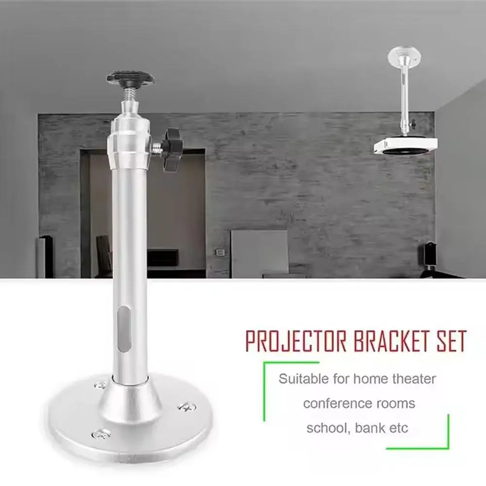 

Aluminum Alloy Projector Hanger Surveillance Camera 5kg Projector Ceiling 360 Bracket Weighing Degree Rotation Micro Bracke L0X9