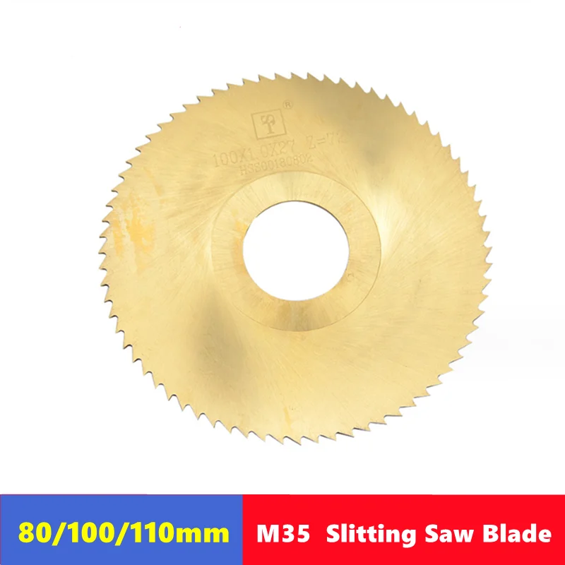 80/100/110mm Slitting & Slotting Saw Blade M35 HSS Steel Circular Cutting Disc for CNC Slitting Machine Metal Steel PVC Cutting