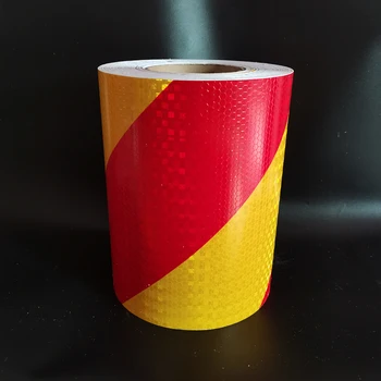 防水反射粘着テープ,車,オートバイ,トレーラー用の粘着フィルム,黄色,赤,防水,15cm x 5m
