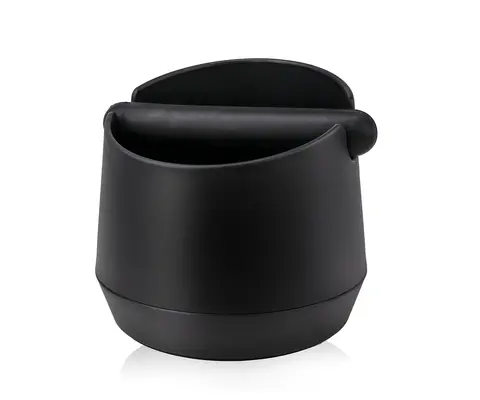 Leeseph-Coffee Knock Box Recipiente de despejo de resíduos, Barista durável antiderrapante Moagem Resíduos Caixa de coleta, Corpo gordo com Knock Bar
