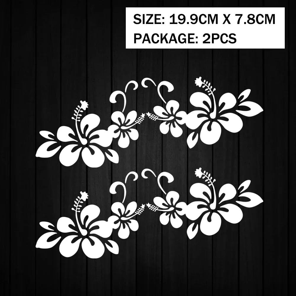 Voor Honda Toyota Hawaiiaanse Hibiscus Bloemvorm Reflecterende Motorfiets Scooter Elektrische Helm Body Window Voorruit Auto Sticker