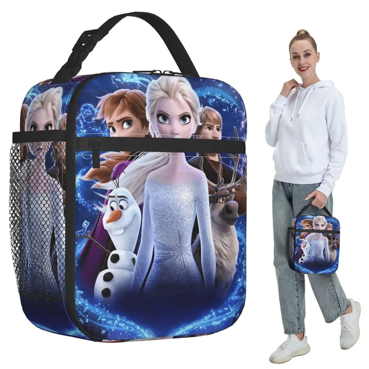 

Изолированная сумка для обеда «Замороженная» для женщин, офисный холодильник, термосумка для еды, портативный контейнер для ланч-боксов