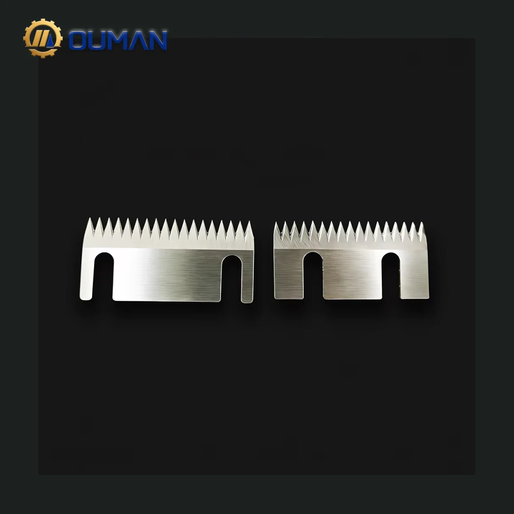 Ou Man Technology Custom Certified T-Shaped Industrial Blade Packaging Sealer Knife Straight Serrated Cutting Edge 1 Year