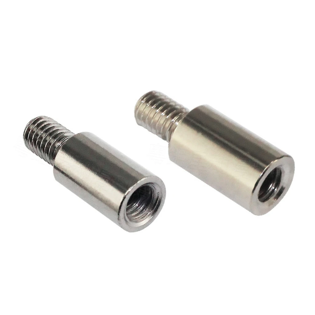 

2 Pieces Chrome Arcade Joystick Shaft Extender Game Controller Joystick Extension Rod Screw for SANWA/Seimitsu Joystick