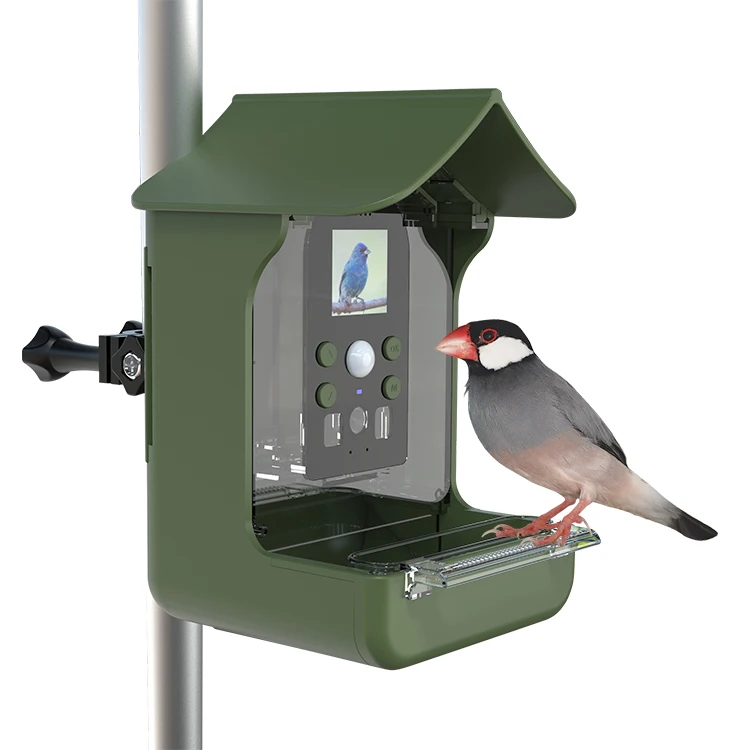 

Waterproof Outdoor Garden Wildlife Camera Built-in Microphone Smart Bird Feeder with Camera