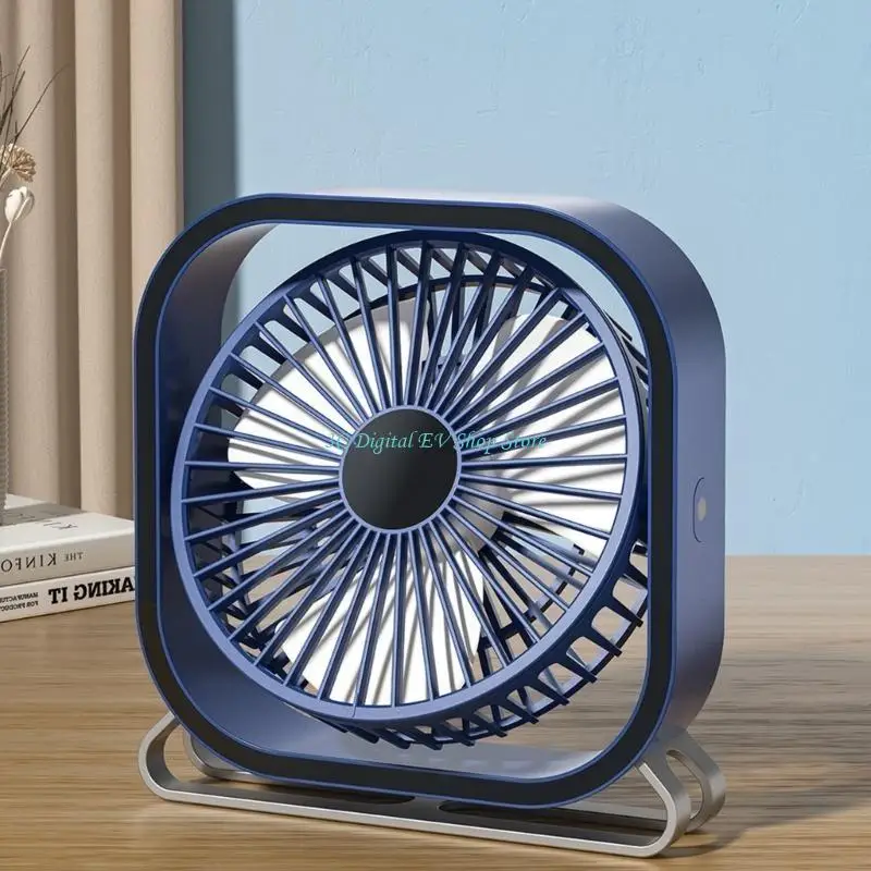 E74D USB Desk Fan 3 Speeds Quiet Portable Fan Cooling Small Fan Rotatable Mini Fan