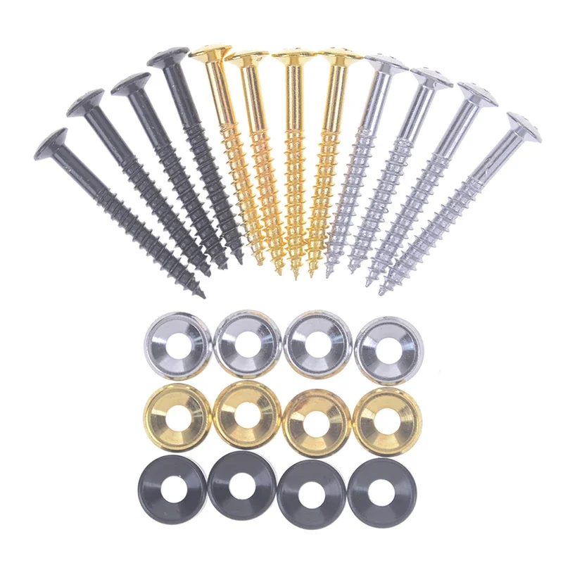 4PCS Guitar Neck Ferrules Kit - with Mounting Screws for Electric Guitar Fender/Squier/Gibson Bushings & Hardware Accessories