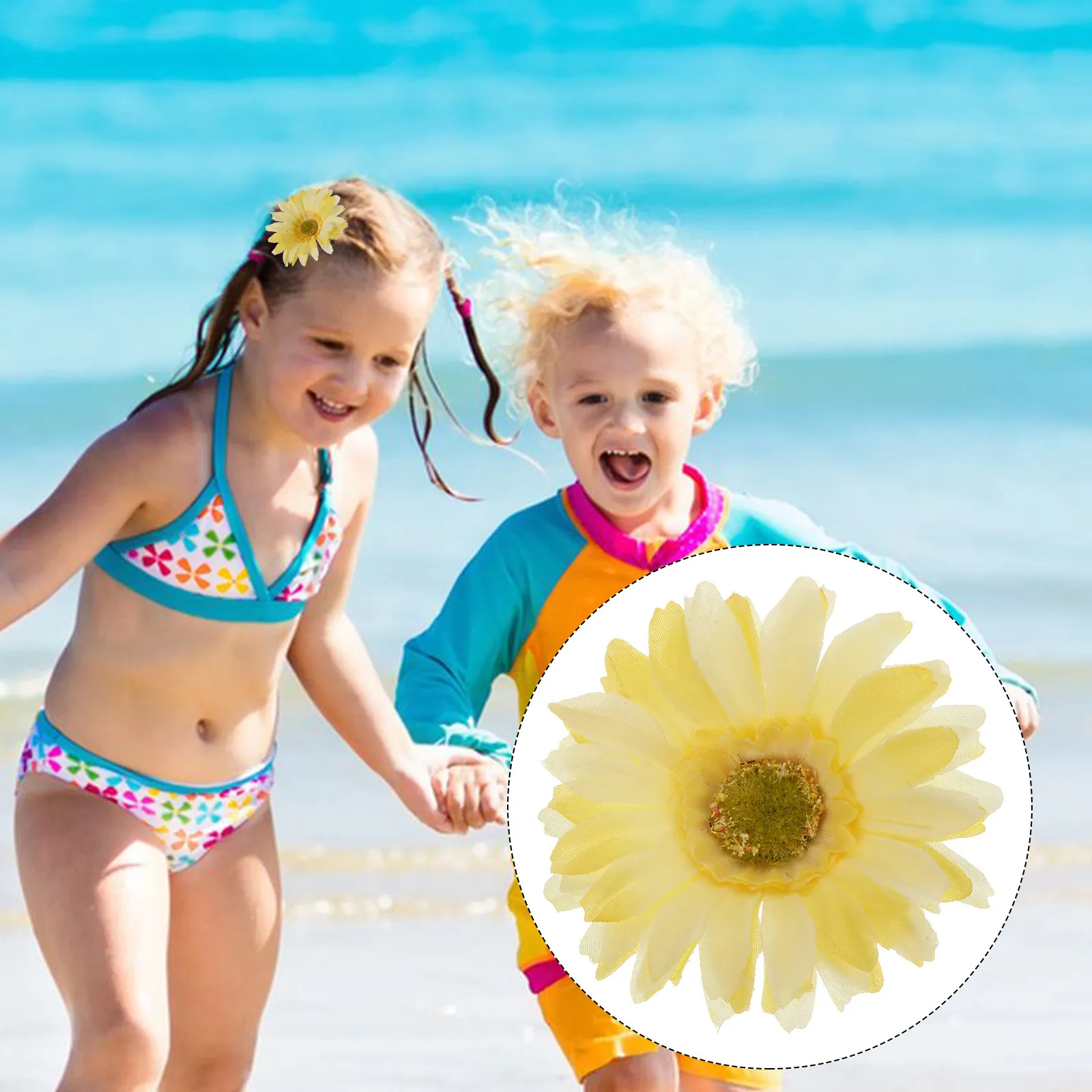 

Набор из 12 заколок для волос с искусственными цветами: высококачественные тканевые модные заколки для праздничных мероприятий, цветочные зажимы для волос