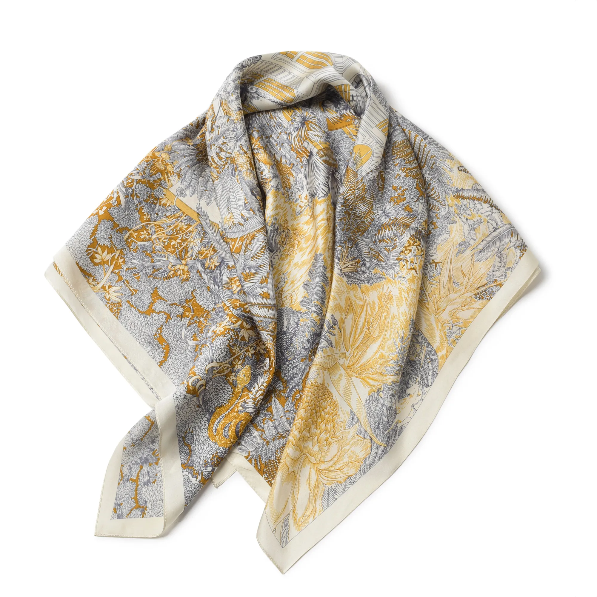 

Silk silk scarf large square scarf women's spring and autumn new mother's birthday mulberry silk gift box scarf shawl outside