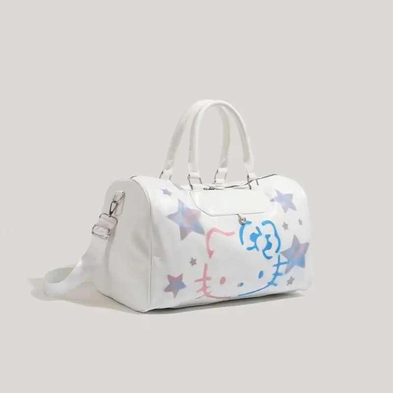 

Sanrio New Large Capacity Travel Bag Hello Kitty Shoulder Bag Fitness Bag Large Capacity Handbag Print Travel Waterproof Storage