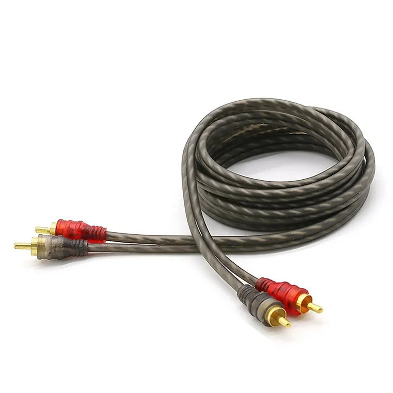 Ofc audio kabel sygnałowy 2 męskie do 2 męskie samochodowy sprzęt audio wzmacniacz kabel RCA złącze RCA 0.5m/1.2m/2 m/3m/5m kabel RCA do samochodu