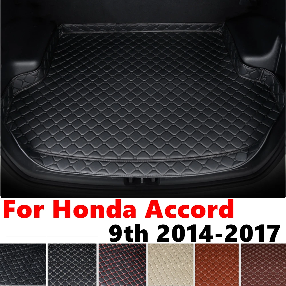 High Side Car trunk mat for Honda Accord 9TH 2017 2016 15 2014 Tail Boot luggage Pad Cover Rear Cargo Liner Interior Accessories