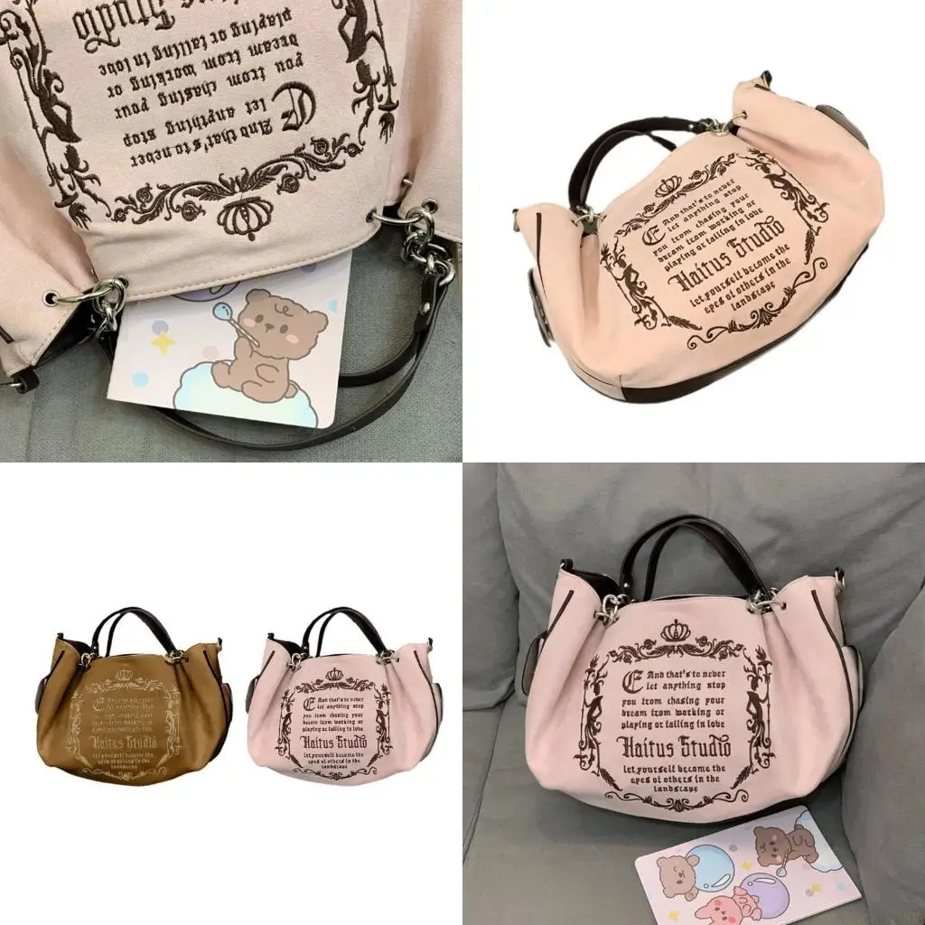 

X90D Fashion Gothic Shoulder Bag Large Canvas Handbag Carry Your Item for Women